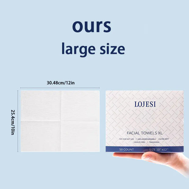 EcoSoft 50-pack Biodegradable Face Towels