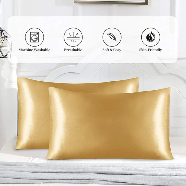 Elegant Satin Beauty Sleep Pillowcases