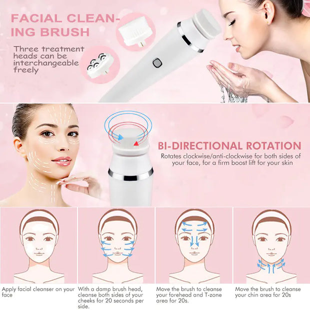 Facial Cleansing Brush and Beauty Device