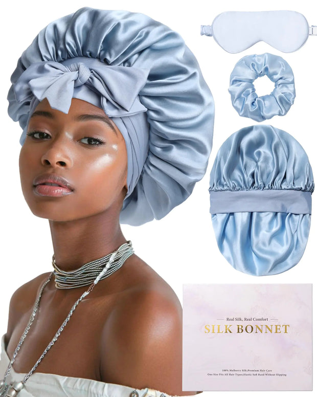 Mulberry Silk Bonnet for Sleeping Women Curly Hair Bonnet